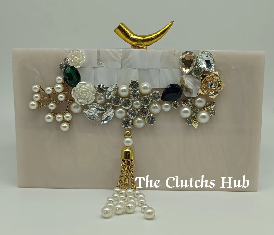 Primium quality resin clutch bag with customized name order now