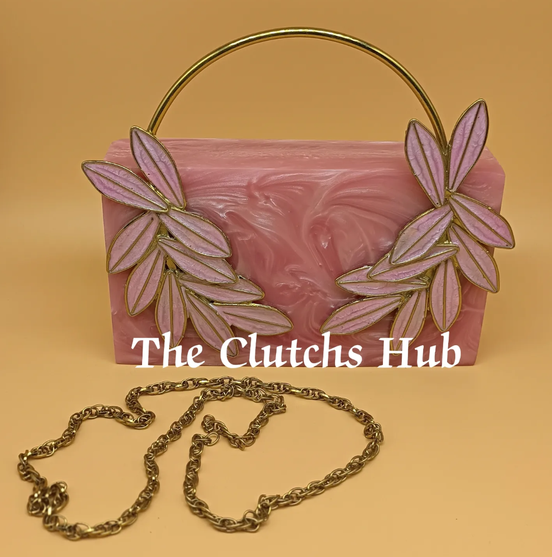 Primium quality resin clutch bag with handle order now